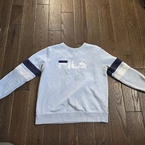 Fila Light Blue Sweatshirt with Navy Accents